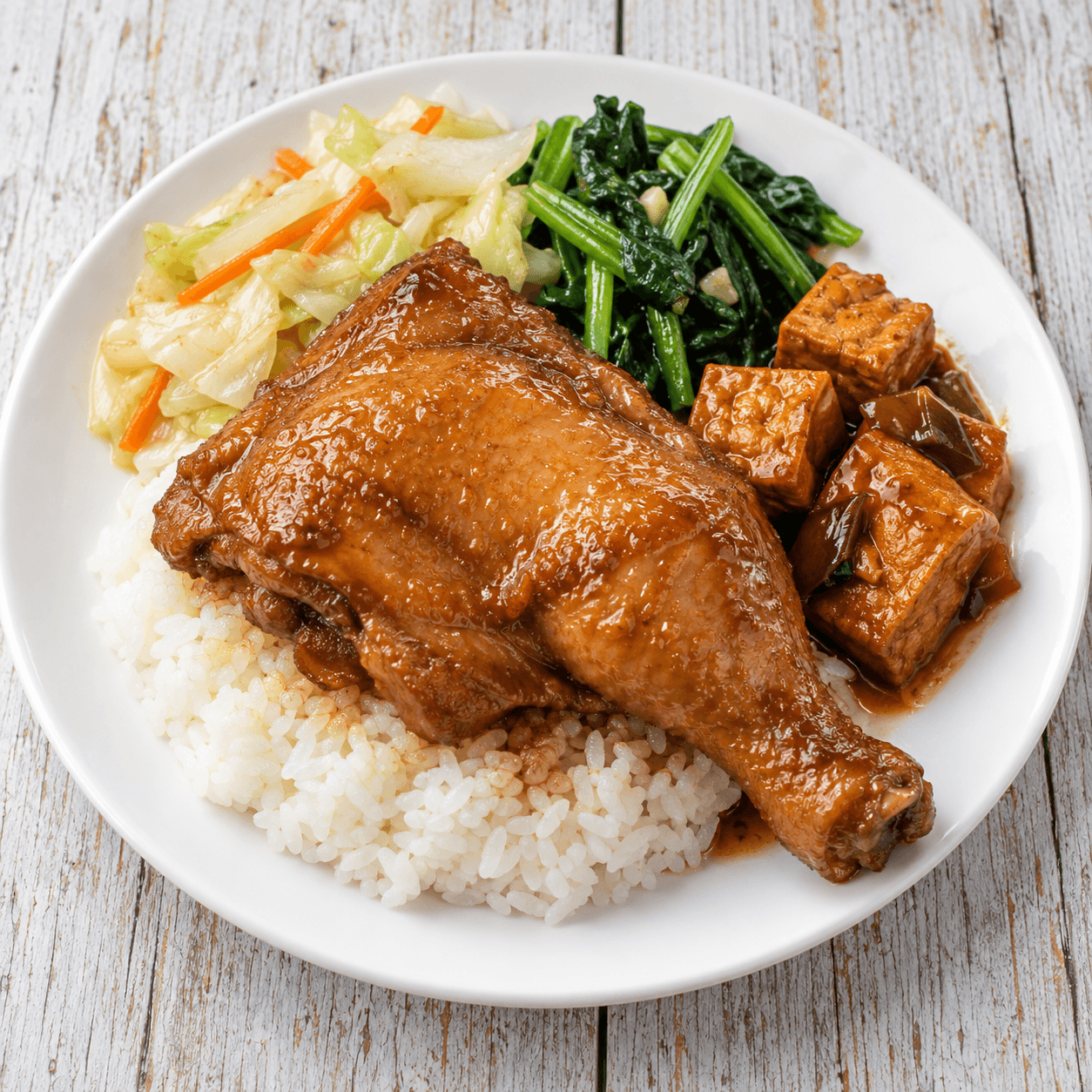 滷雞腿飯餐點圖片