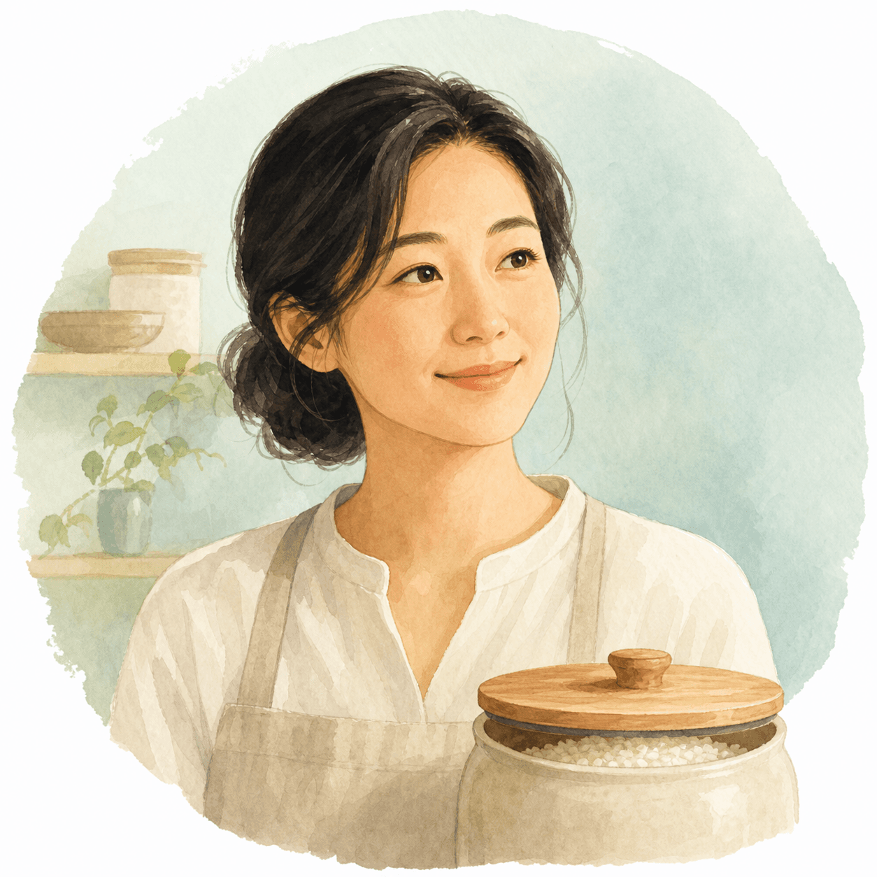 收納優先家庭使用情境水彩插畫